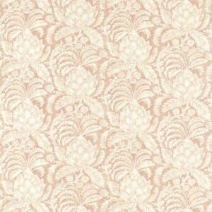 pink botanical linen fabric from Zoffany