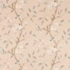 pink botanical linen fabric from Zoffany