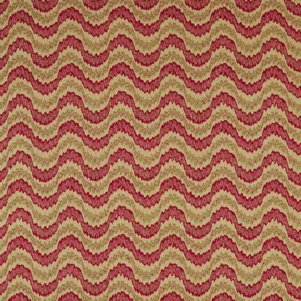 Dragon Flamestitch Fabric - Archive by red striped woven fabric from Zoffany