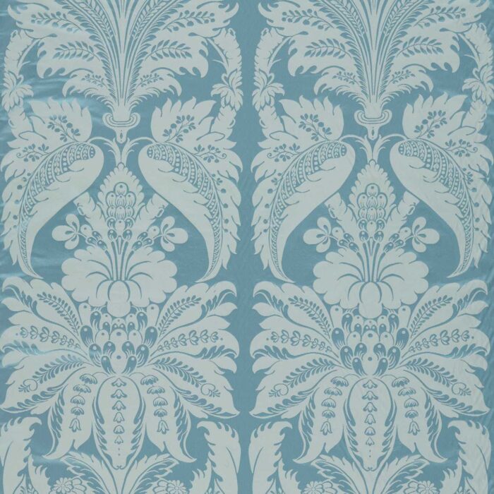 Clandon Damask Fabric - Wedgwood Blue swatch