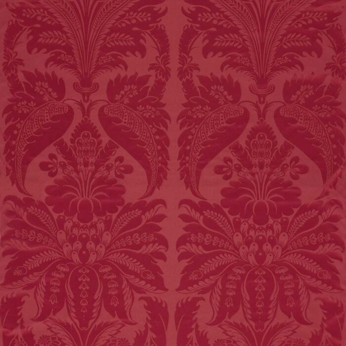 Clandon Damask Fabric - Cinnabar swatch