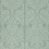 green botanical silk-satin fabric from Zoffany
