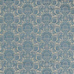 Pomegranate Brocatelle Fabric - Wedgwood Blue