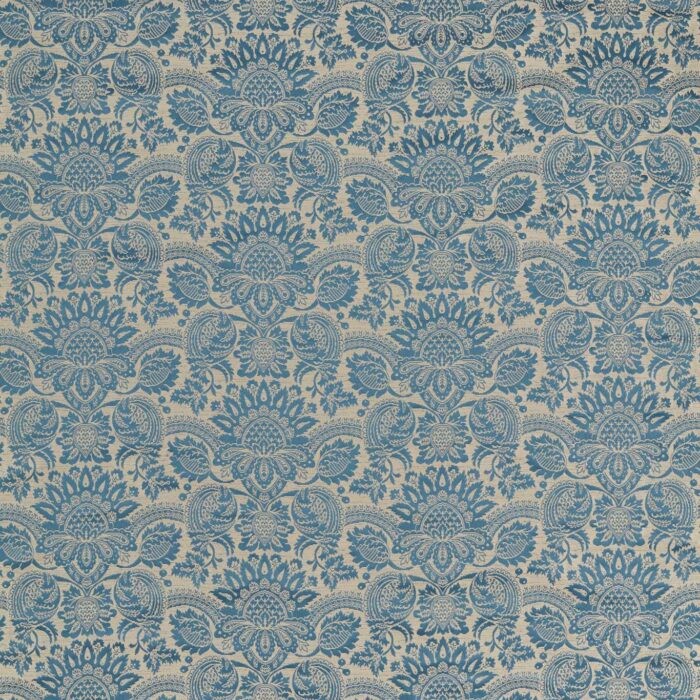 Pomegranate Brocatelle Fabric - Wedgwood Blue swatch