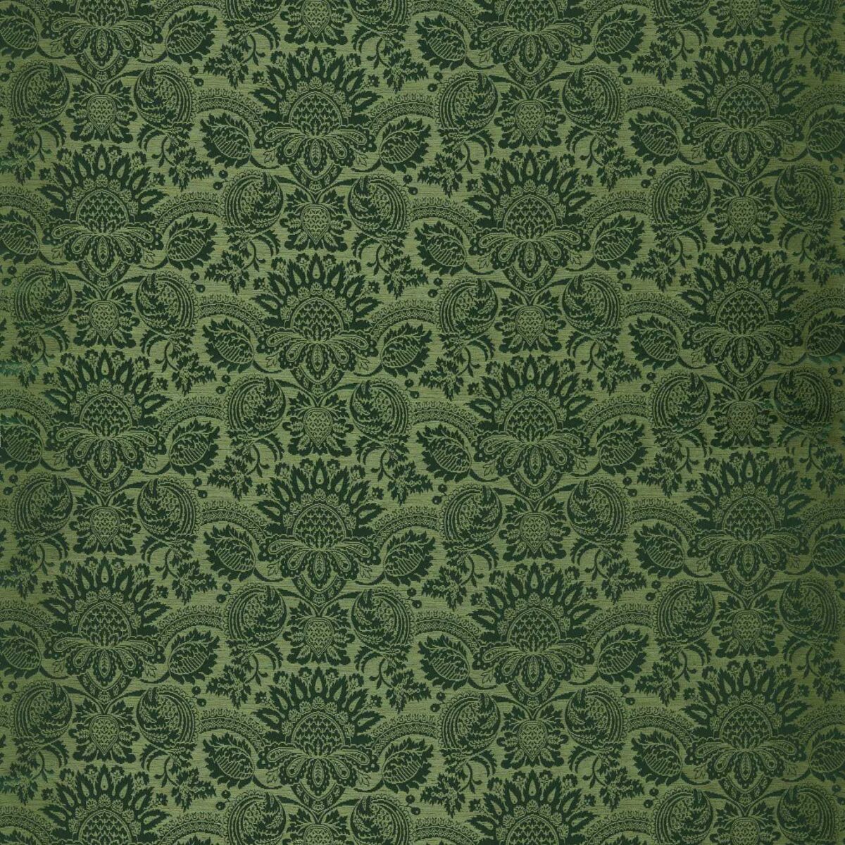 Pomegranate Brocatelle Fabric - Huntsman Green by Pomegranate Brocatelle Fabric - Huntsman Green from