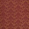 red botanical silk-satin fabric from Zoffany