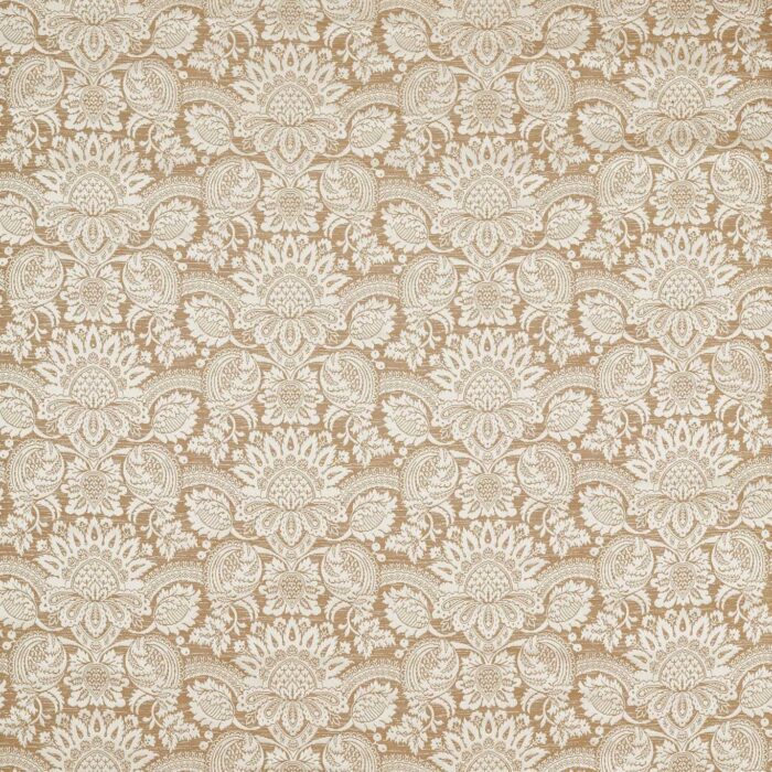 Pomegranate Brocatelle Fabric - Pale Gold swatch