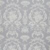 black-grey botanical silk-satin fabric from Zoffany