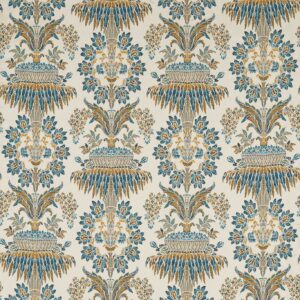 blue traditional woolen fabric from Zoffany