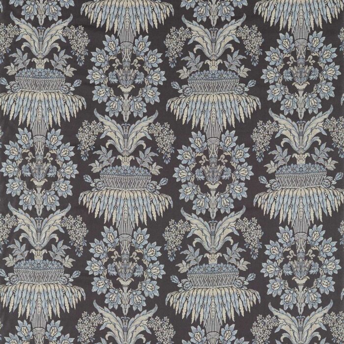Long Gallery Brocade Fabric -  Quartz Grey / Rose swatch