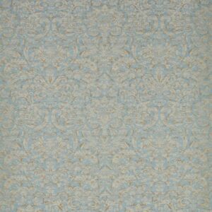 blue botanical cotton fabric from Zoffany
