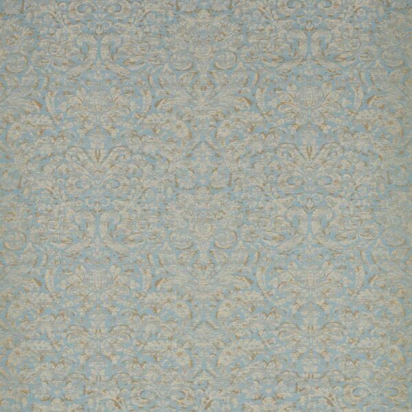 blue botanical cotton fabric from Zoffany