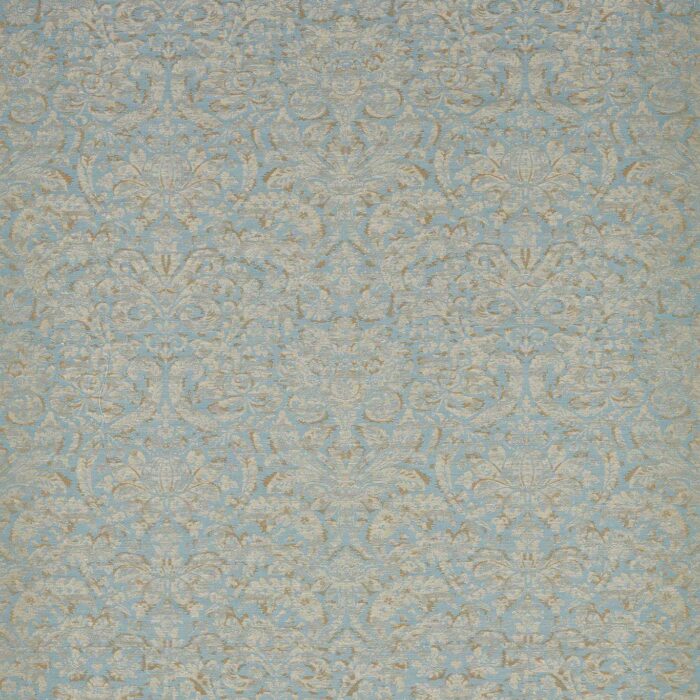 Knole Damask Fabric - Stockholm Blue swatch