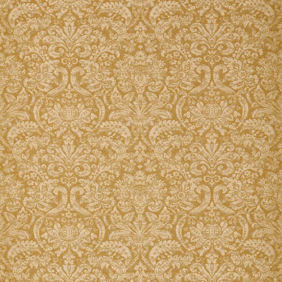 Knole Damask Fabric - Gold by yellow botanical cotton fabric from Zoffany