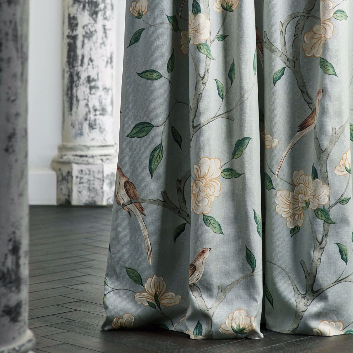 Eleonora Print Fabric - Stockholm Blue from