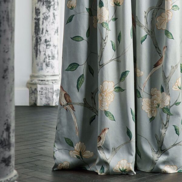 Eleonora Print Fabric - Stockholm Blue by Eleonora Print Fabric - Stockholm Blue from