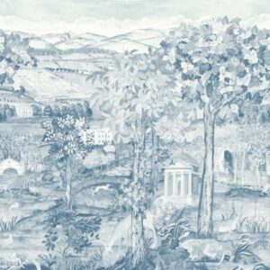 blue botanical wallpaper from zoffany