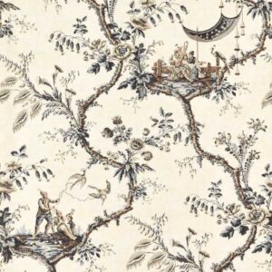 black-grey botanical wallpaper from zoffany