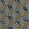 black-grey geometric wallpaper from zoffany