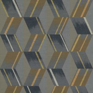 black-grey geometric wallpaper from zoffany