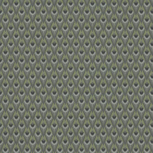 green retro velvet-chenille fabric from Utopia