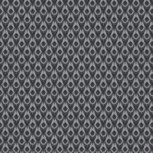 black-grey retro velvet-chenille fabric from Utopia