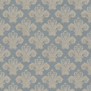 blue traditional velvet-chenille fabric from Utopia