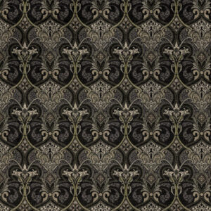 black-grey traditional velvet-chenille fabric from Utopia