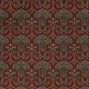 red traditional velvet-chenille fabric from Utopia