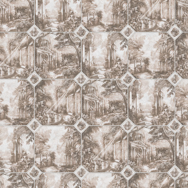 Arcadia Ego Fabric - Ashlar by neutral misc velvet-chenille fabric from Utopia