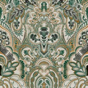 green traditional velvet-chenille fabric from Utopia
