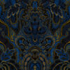 blue damask fabric roller blinds