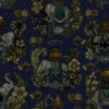blue traditional velvet-chenille fabric from Utopia