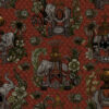 red traditional velvet-chenille fabric from Utopia