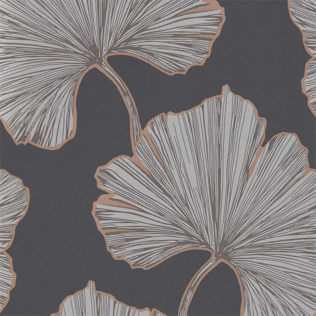Azurea Wallpaper - Ebony / Rose Gold by Azurea Wallpaper - Ebony / Rose Gold from