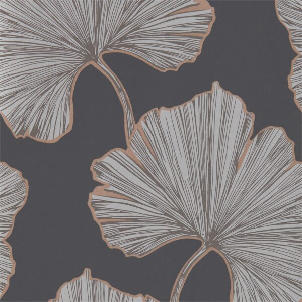 Azurea Wallpaper - Ebony / Rose Gold from