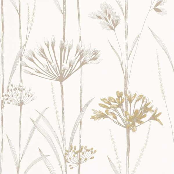 Gardinum Wallpaper - Ivory And Gold from
