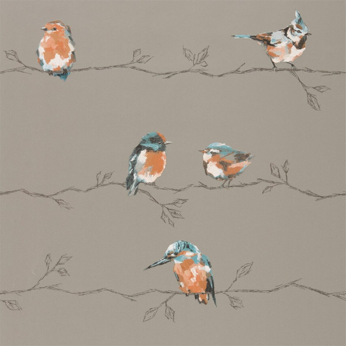 Persico Wide Width Wallpaper - Tangerine / Duckegg by Persico Wide Width Wallpaper - Tangerine / Duckegg from