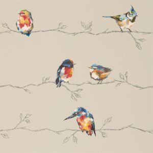 Persico Wide Width Wallpaper - Coral / Lemon