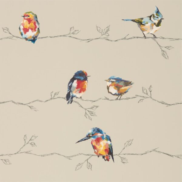 Persico Wide Width Wallpaper - Coral / Lemon by Persico Wide Width Wallpaper - Coral / Lemon from