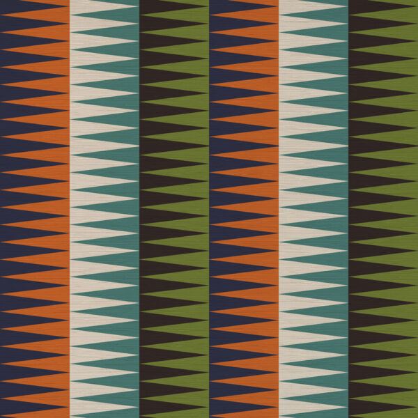 multicolour geometric velvet-chenille fabric from Art of the Loom