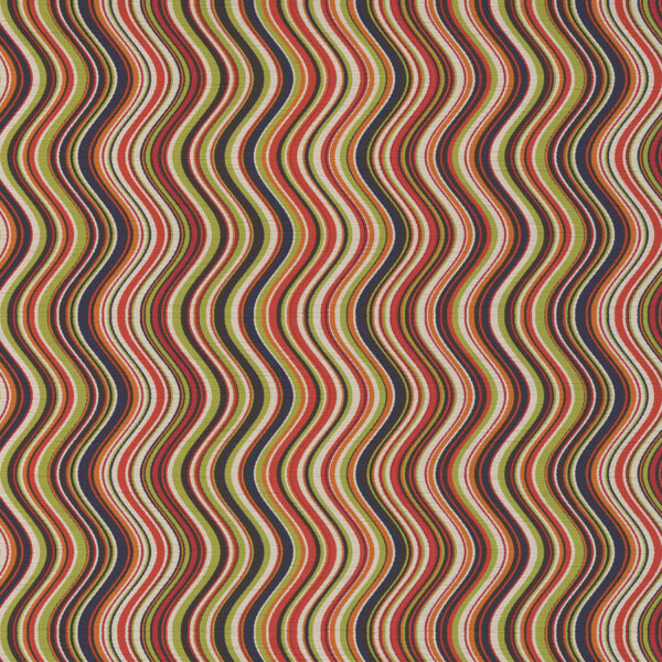 Hampstead Fabric - 1 by multicolour striped velvet-chenille fabric from Art of the Loom