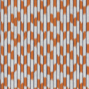 orange striped velvet-chenille fabric from Art of the Loom