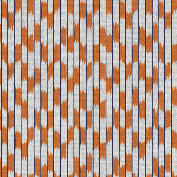 orange striped velvet-chenille fabric from Art of the Loom