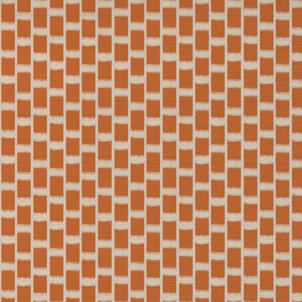 Soho Fabric - 2 by orange geometric velvet-chenille fabric from Art of the Loom