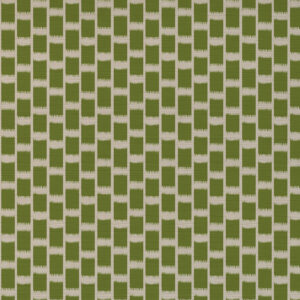green geometric velvet-chenille fabric from Art of the Loom
