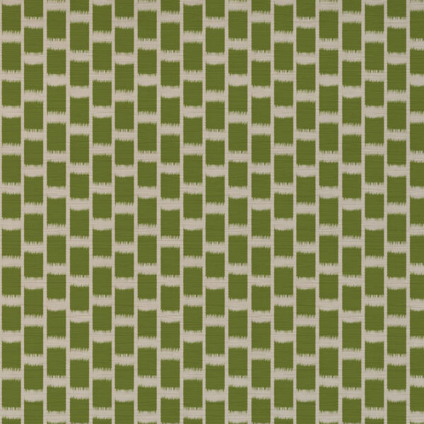green geometric velvet-chenille fabric from Art of the Loom