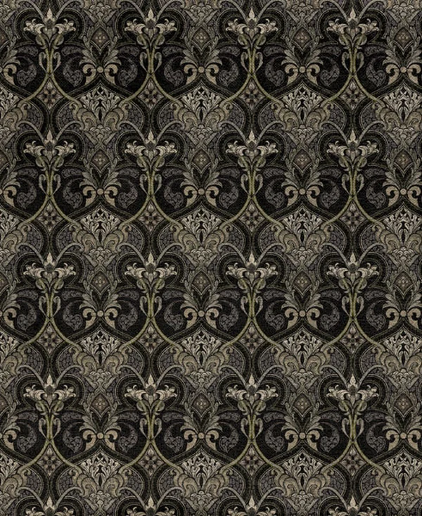 Queen Of The Night Fabric - Anthracite by Queen Of The Night Fabric - Anthracite from