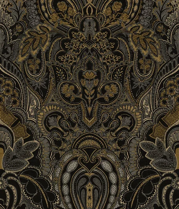 Damask Dangereuse Fabric - Anthracite swatch