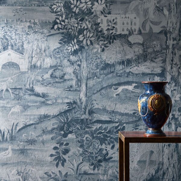 Arcadian Thames Wallpaper - Wedgwood Blue by Arcadian Thames Wallpaper - Wedgwood Blue from